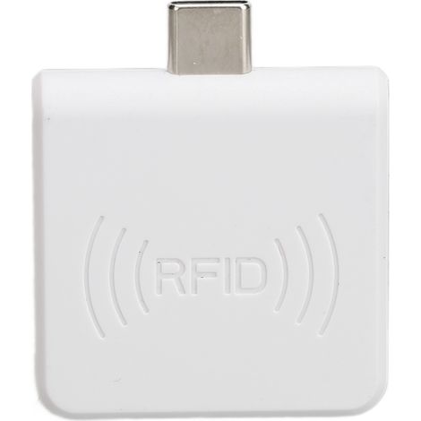 13,56 MHz USB-Typ-C RFID-Kartenleser für Mobiltelefone, Windows-kompatibel, weiß (1/5)