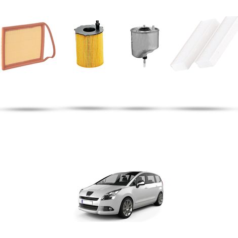 Kit tagliando 4 filtri compatibile con Peugeot 5008 1.6 HDI 82kw dal 2009 (1/5)