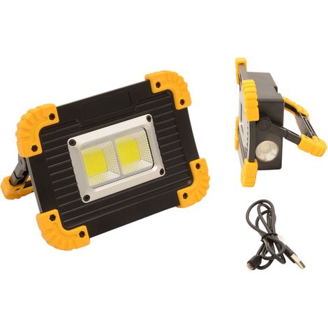 LED- Arbeitsstrahler mit Powerbank Arbeitsleuchte Strahler Baustrahler Lampe (1/2)