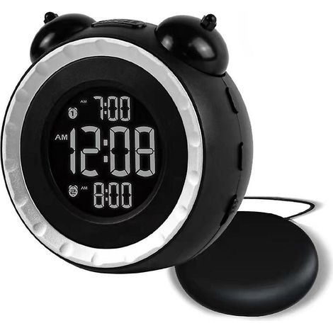 rveil Pour Les Dormeurs Lourds Ou Malentendants-noir, Rveil Fort Avec Shaker De Lit, Rveils Sourds Avec Vibration, Variateur Et Volume Rglables, F (1/5)