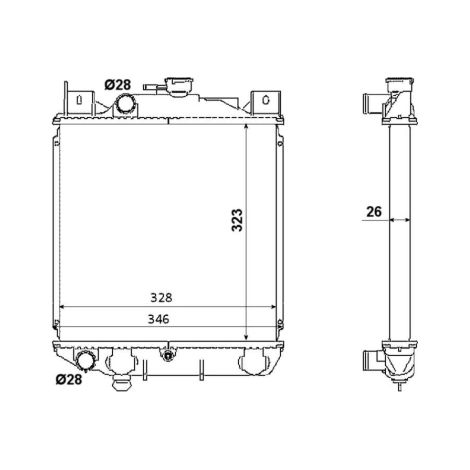 Radiateur, refroidissement du moteur NRF 53881 SUZUKI 1770060B32 1770063B11