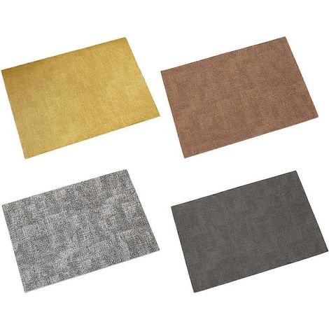 Ensemble de 6 sets de table en similicuir résistant à la chaleur, imperméables et faciles à nettoyer, en polyuréthane pour une utilisation intérieure et extérieure. (1/5)