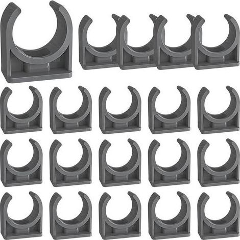 20 pièces Colliers de tuyau, colliers de serrage, Support en U pour tuyau, pour la fixation de tuyaux en acier inoxydable, tuyaux en plastique caoutchouc (1/5)