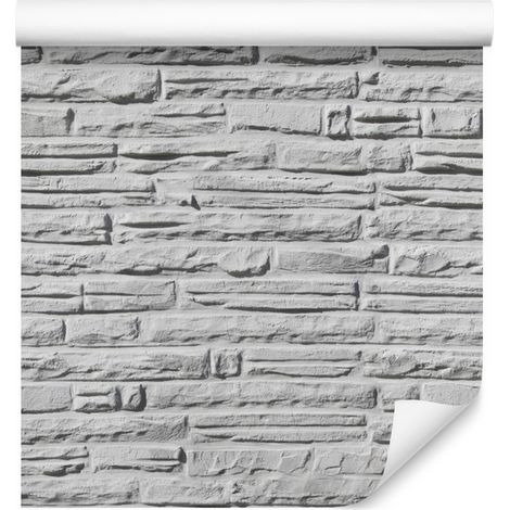 Papier peint brique clair à effet 3D pour salon et chambre 50x1000 cm (1/5)