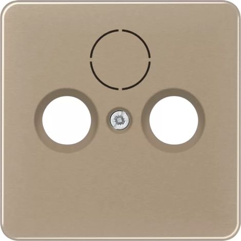 Jung Abdeckung für Universal-Sat/BK-Dosen, Aluminium eloxiert, Serie CD, gold-bronze CD561SATGB (1/2)
