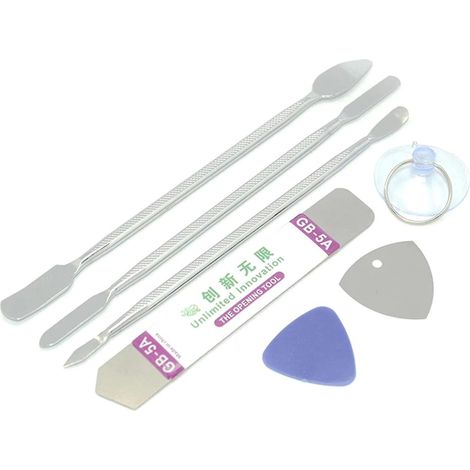 Kit d'outils de réparation de téléphone portable (7 pièces) : outils de démontage et d'ouverture pour ordinateurs et tablettes. (1/4)