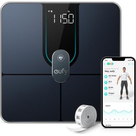 Bilancia analitica intelligente Eufy Smart P2 Pro Wi-Fi Bluetooth con 16 misurazioni (1/3)