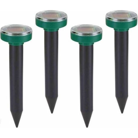 4 répulsif solaire anti-taupe IP65 anti-taupe ultrasonique, anti-taupe, répulsif de campagnol, répulsif de campagnol, répulsif de taupe pour le jardin pelouse cour herbe verte (1/5)