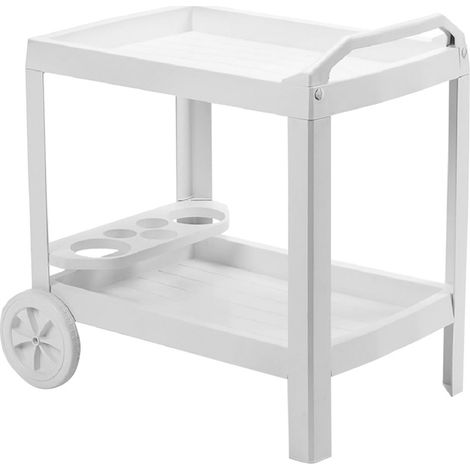 Progarden – Chariot en résine pour boissons – Résistant aux agents atmosphériques – Avec roues – Desserte de jardin