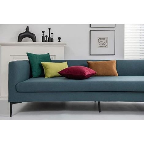 Taies d'oreiller - - Lot de 2 - Velours Bordeaux - 60x60cm - Lavable (1/4)