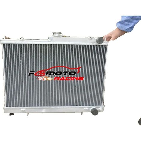 Radiateur, Construction en Aluminium, Taille du Noyau 400mm x 648mm, Taille Totale 491mm x 670mm, Taille d'Entrée/Sortie 35mm, Compatible avec Nissan Skyline R33 R34 GTR GTS-T RB25DET Manuel MT