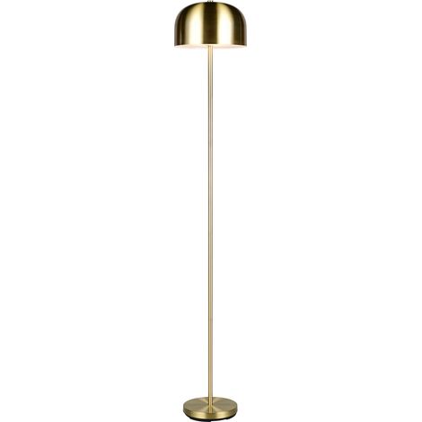 Lampada da terra LED ricaricabile, metallo, ottone satinato, H 147 cm, Jeff (1/5)