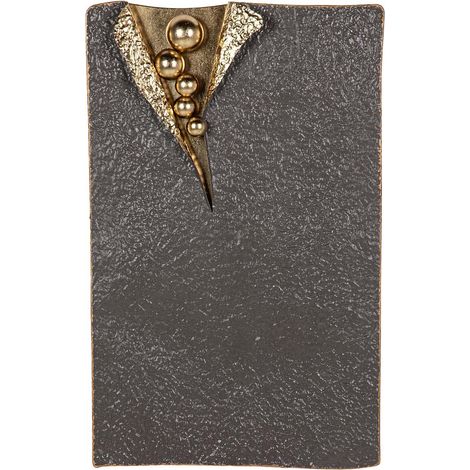 Schwarzgoldenes Metall-Wandornament 62X8X100 cm (1/5)