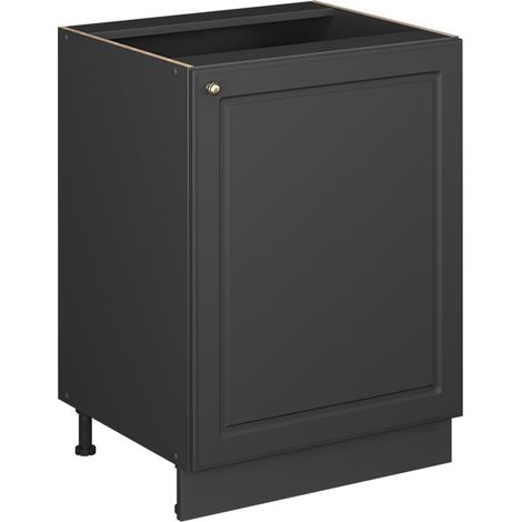 Mobiletto base cucina Fame-Line, Oro-antracite rustico/Antracite, 60 cm 1 anta senza piano di lavoro, Vicco (1/5)