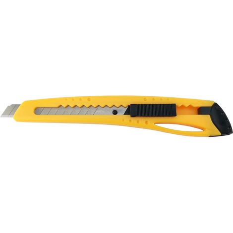 Cutter Couteau 9mm - Grattoir Tapis - Couteau Feuille - Couteau Carton avec Serrure - Professionnel Cutter/Couteau (1/5)