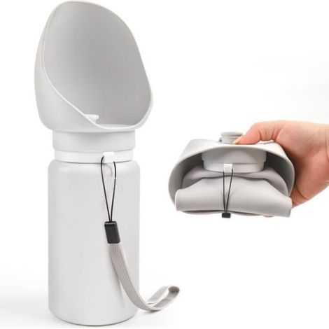 Gourde Bouteille d'eau Chien Chat Animal Distributeur d'eau de Voyage Portable, Grande Capacité 550 ML (1/4)