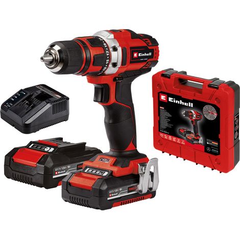 [Ancienne version] Einhell Perceuse Visseuse sans fil TE-CD 18/40-1 Li (2x1,5 Ah) PXC (Li-Ion, 18V, couple 40 Nm, Mandrin 13mm) Livré avec 2 Batteries 1,5 Ah et un Chargeur (1/5)