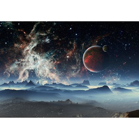 Papier peint panoramique - Espace - 195 cm x 135 cm (1/2)