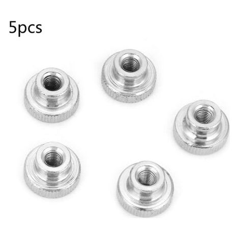 QORVA- Écrous moletés à serrage manuel en acier au carbone nickelé M3 M4 M5 M6 M8 M10 (M6, 5 pièces) (1/5)