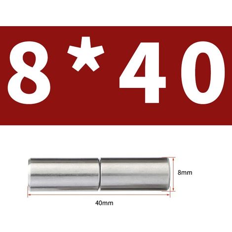 (8x40mm-4set) Charnière de porte ronde à souder en acier inoxydable 304 A2, robuste, pour porte de placard ou industrielle (1/5)