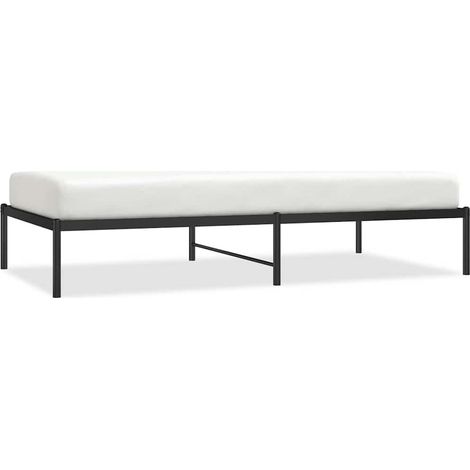 Maison Exclusive - Estructura de cama sin colchón metal negro 100 (1/5)