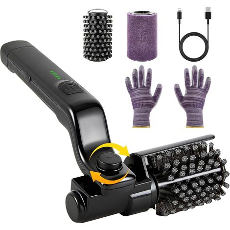 Brosse Électrique pour Barbecue avec Tête de Rotative Orientable à 180°, 3 Vitesses, Rechargeable, Autonomie 90 Minutes, sans Fil, Étanche, Poils (1/5)