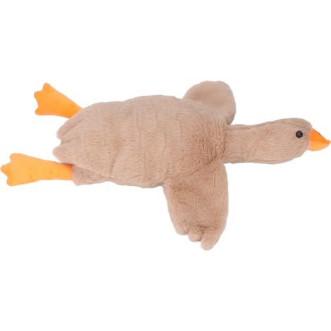 Oie en peluche pour enfants et adultes, mignonne et douce, coussin décoratif pour chambre ou canapé, marron (1/5)