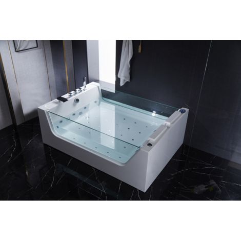 Vasca idromassaggio biposto spa , con vetro, riscaldatore, centro stanza 170x120cm Sicorage Cogla