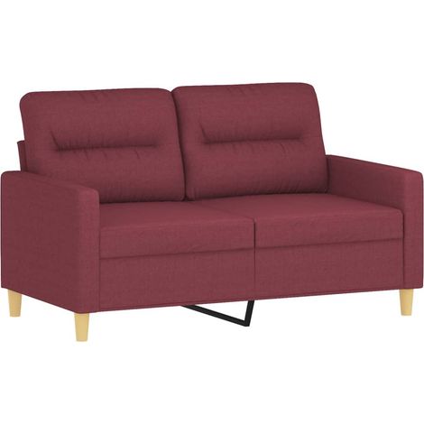 Canapé à 2 places,Sofa pour Salon,Banquette Rouge bordeaux 120 cm Tissu CFW592348 (1/5)