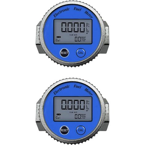 2X DébitmèTre DN25 mm DébitmèTre à Turbine Électronique de Haute Précision Méthanol Jauge de Carburant Numérique DébitmèTre à Turbine à (1/4)