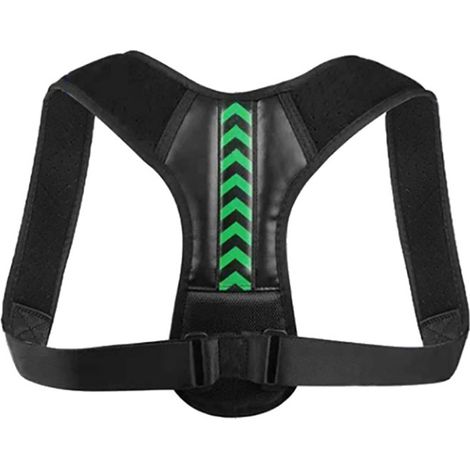 Correcteur de posture réglable, maintien dorsal haut, redresse-dos, soutien lombaire ajustable, coque dorsale, dispositif anti-affaissement, taille unique. (1/5)