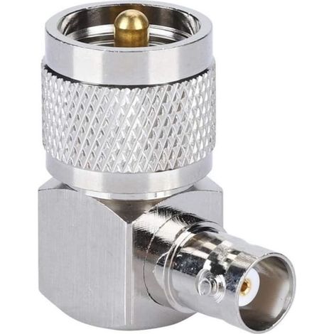 PL-259 Male to BNC Female Coaxial Adapter - 50 ohms - Robust Construction (1/4)