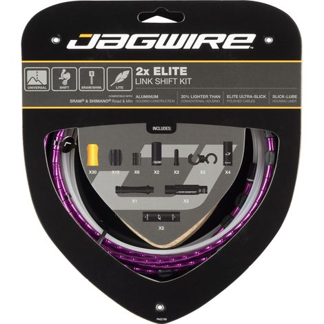 Kit Câble Et Gaine Articulée Dérailleur Double Plateau - édition Limitée - Jagwire