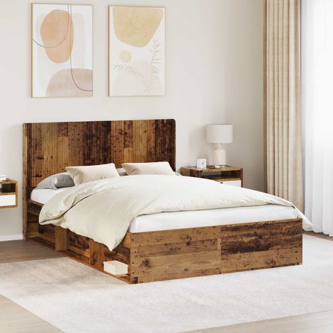 Cabecero Madera envejecida Madera de ingeniería