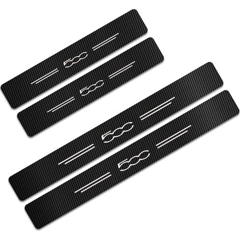 (Pour 500) Autocollants de protection de seuil de porte pour Fiat 500,500C (2012),500X,500L et Abarth 695 - Accessoires en fibre de carbone pour seuil de porte (1/3)