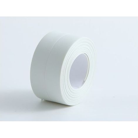 (2 pièces Blanc)Plinthe souple - Bande d'extrémité pour cuisine et salle de bain 38 mm 3,2 m, joint auto-adhésif, bande pliante flexible, joint d'étanchéité (1/5)