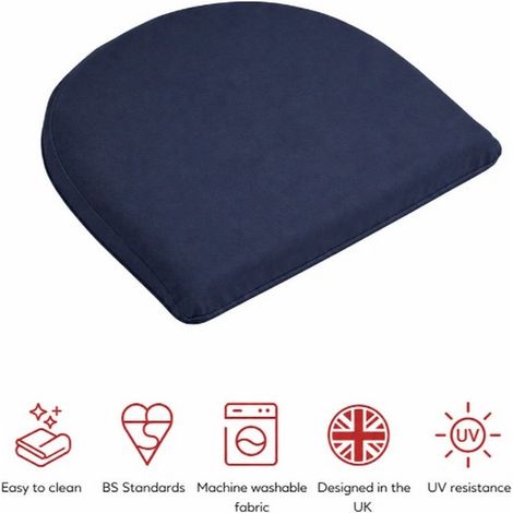 SP D Pad Cushions (Pack of 2) - L40 x W40 x H4 cm - Navy