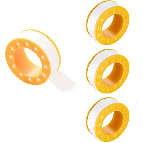 Teflon Ruban Plomberie - Ruban Teflon Etancheite 18MM x 9.2M, Rubans d'étanchéité PTFE Blancs pour Tuyaux Tête de Douche Scellant de Tuyaux Plombiers,10Pcs (1/5)
