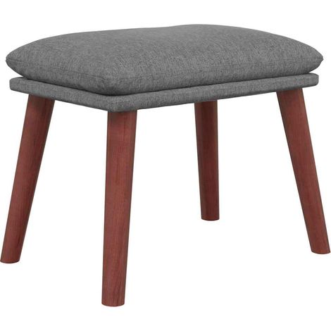 Fußhocker Hellgrau 45x29,5x35 cm Stoff vidaXL