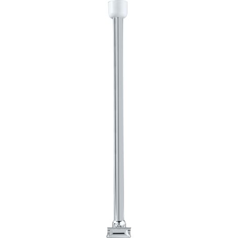 Wenko – Support plafond pour barre de douche – Aluminium chromé – Longueur 57 cm – Fixation à percer – Compatible barres Ø 20-25 mm