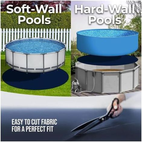 Tapis de sol pour piscine hors sol 4,6 m – Géotextile solide et durable – Protection contre perforations et débris – Installation facile