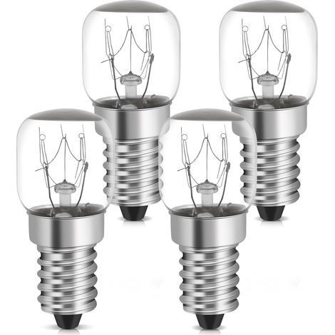 Lot de 4 Ampoule E14 15W T22 Résistante Chaleur 300°C Blanc Chaud Pour Four Réfrigérateur (1/5)