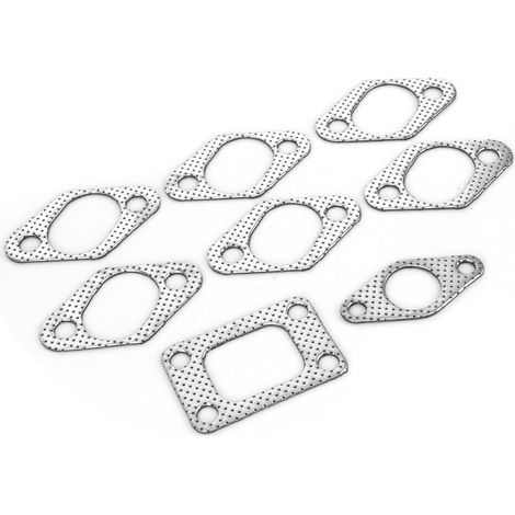 Joint de collecteur d'échappement, 8 pièces ensemble de joints de collecteur d'échappement de voiture pour SKYLINE R32 RB20DET / R33 RB25DET joint de collecteur de sortie. (1/5)