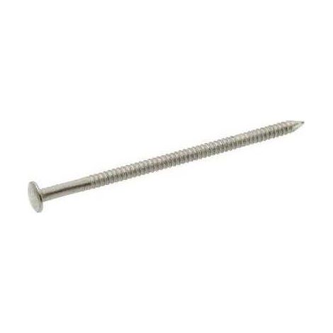 Sud Bois – Pointe de cloueur 2.3x45mm en inox A2 – Profil annelé pour bardage – Boîte de 590 pointes – Tête plate pour finition soignée
