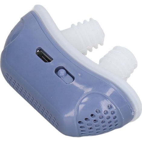 Dispositif électrique anti-ronflement en silicone souple, améliore la qualité du sommeil, bouchons nasaux pour hommes et femmes, bleu (1/5)