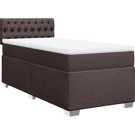 Maison Exclusive - Boxspringbett mit Matratze Dunkelbraun 90x190