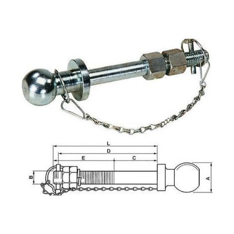 PERNO GANCIO TRAINO A SFERA PER RICAMBIO TRATTORE Ø 50 25 CM x 1" (29206) (1/7)