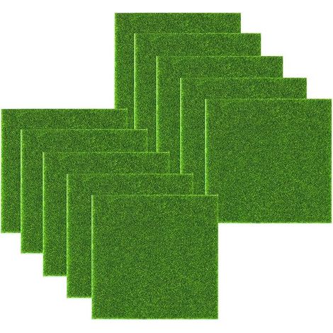 Herbe de Mousse Miniature 15 X 15 cm Fausse Herbe Mini Simulation Gazon Pelouse Synthétique pour Jardin Miniature Fausse Herbe Maquette Jardins DIY Et Aménagement Paysager (1/5)