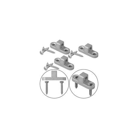 Lot de 4œillets pour auvent de caravane Œillets de fixation en métal pour barres de toit Œillets muraux sûrs pour fixation d'auvent Montage avec vis inoxydables