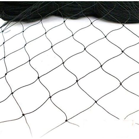 Rete per uccelli e pollame da giardino, 157,5 m × 2 m, maglia 20 mm, nera, polietilene resistente ai raggi UV